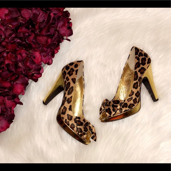 coach leopard heels